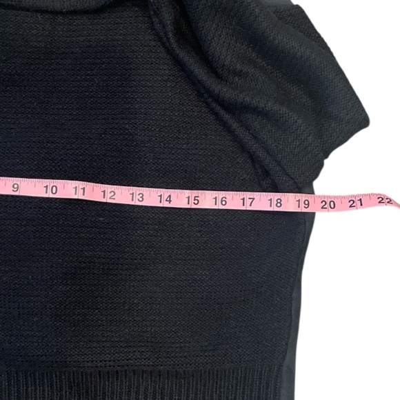 Romeo & Juliet Couture Large Faux Fur & Suede Black Cardigan - Picture 4 of 10